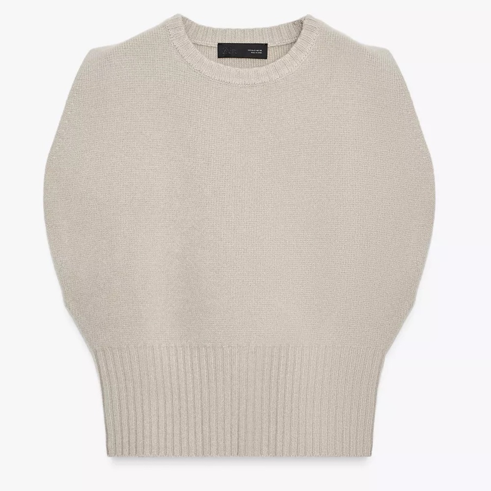 ZARA 100% WOOL SLEEVELESS VEST - Picture 6 of 8